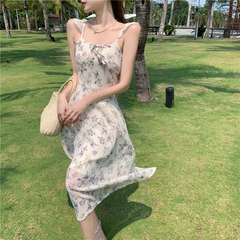 French gentle and elegant Chiffon Dress