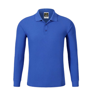 翻领长袖t恤定制工作服polo衫企业工装定做男女文化衫印LOGO刺绣