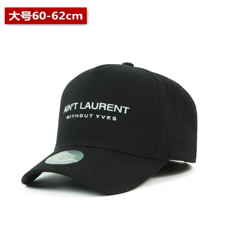 韩国代购flipper大号鸭舌帽子大头围aintlaurent字母硬高顶棒球帽