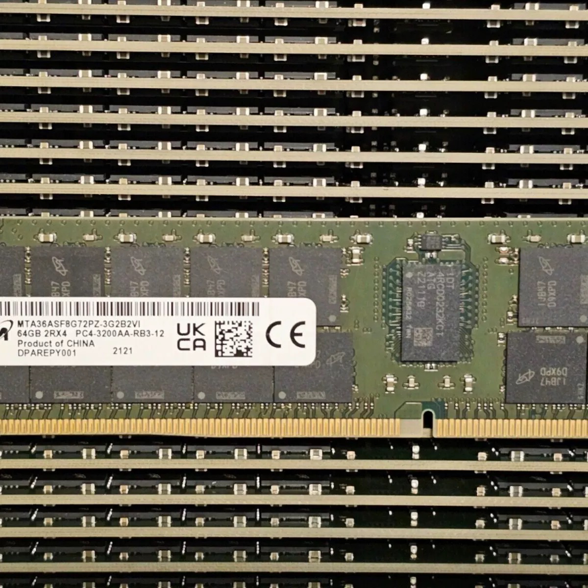 全新镁光MT MTA36ASF8G72PZ-3G2B2 64G 2RX4 3200AA ECC REG内存