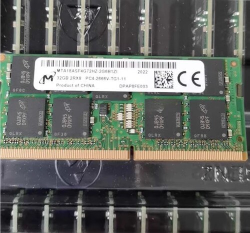 MTA18ASF4G72HZ-2G6B1镁光 32G DDR4 2666V-TG1 纯ECC 笔记本内存