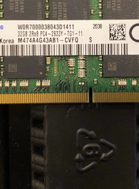 M474A4G43AB1-CVF三星32G 2RX8 PC4-2933Y-T DDR4 ECC工作站内存