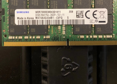 M474A4G43AB1-CVF三星32G 2RX8 PC4-2933Y-T DDR4 ECC工作站内存