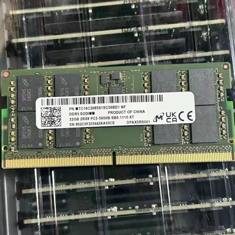 原装镁光32G 2RX8 PC5-5600B DDR5笔记本内存MTC16C2085S1SC56BD1