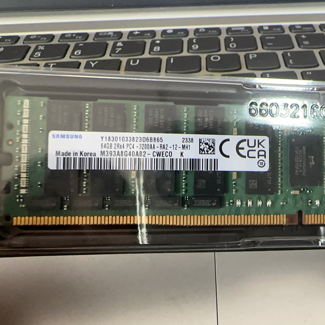 三星全新64G 2RX4 PC4-3200AA ECC REG服务器内存DDR4 64GB RDIMM
