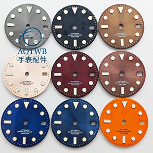 28.5mm水鬼太阳纹表盘夜光NH35 NH34 ETA2824 Miyota8215 ST2130