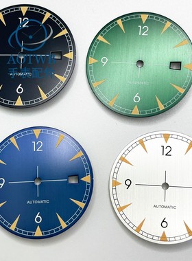 手表配件33.5mm黑色/银色/蓝色/绿色字面表盘适合NH35 NH36机芯