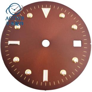 28.5mm 棕色夜光表盘适合NH35 NH36 Miyota8215 ETA2824 2836机芯