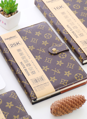 韩版文具日记本办公笔记本复古商务硬面抄18K25K记事本带扣理财本