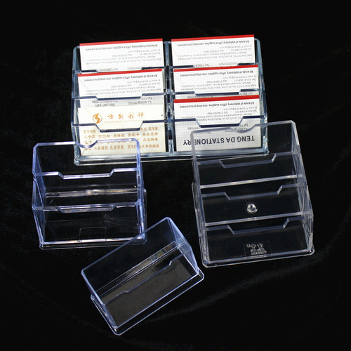 透明亚克力单格名片座多格桌面名片盒1 2 3 6格塑料创意大容量