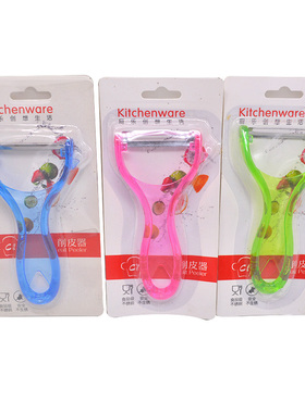 彩色柄瓜果刨刀 水果刨子 不锈钢削皮器 去皮刨皮刀 糖果色刨