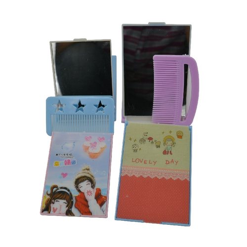 翻盖口袋便携折叠补妆镜子