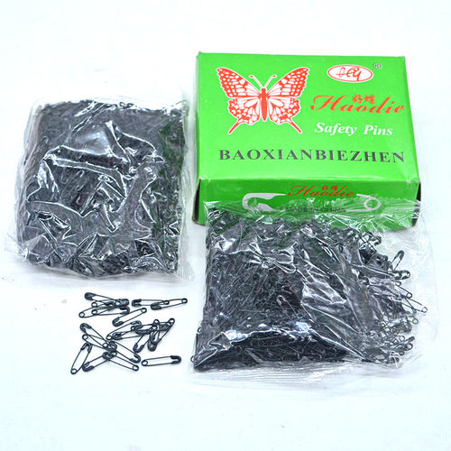 1盒黑色保险别针吊牌隐形辅料