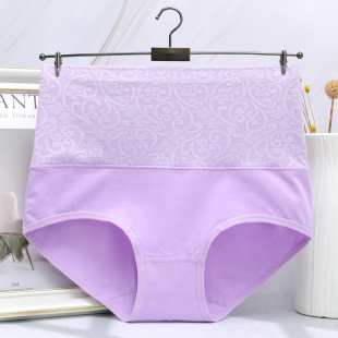 中年妈妈柔软舒适棉质面料 纯棉透气内裤 190斤女士高腰收腹时尚
