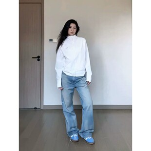 白色立领防晒衣女款夏季2026新款夏天薄款防晒服外套宽松长袖上衣