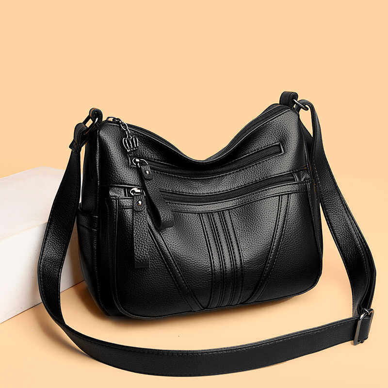 包包女2026新款斜挎包真皮时尚百搭多层大容量女士中年妈妈单肩包