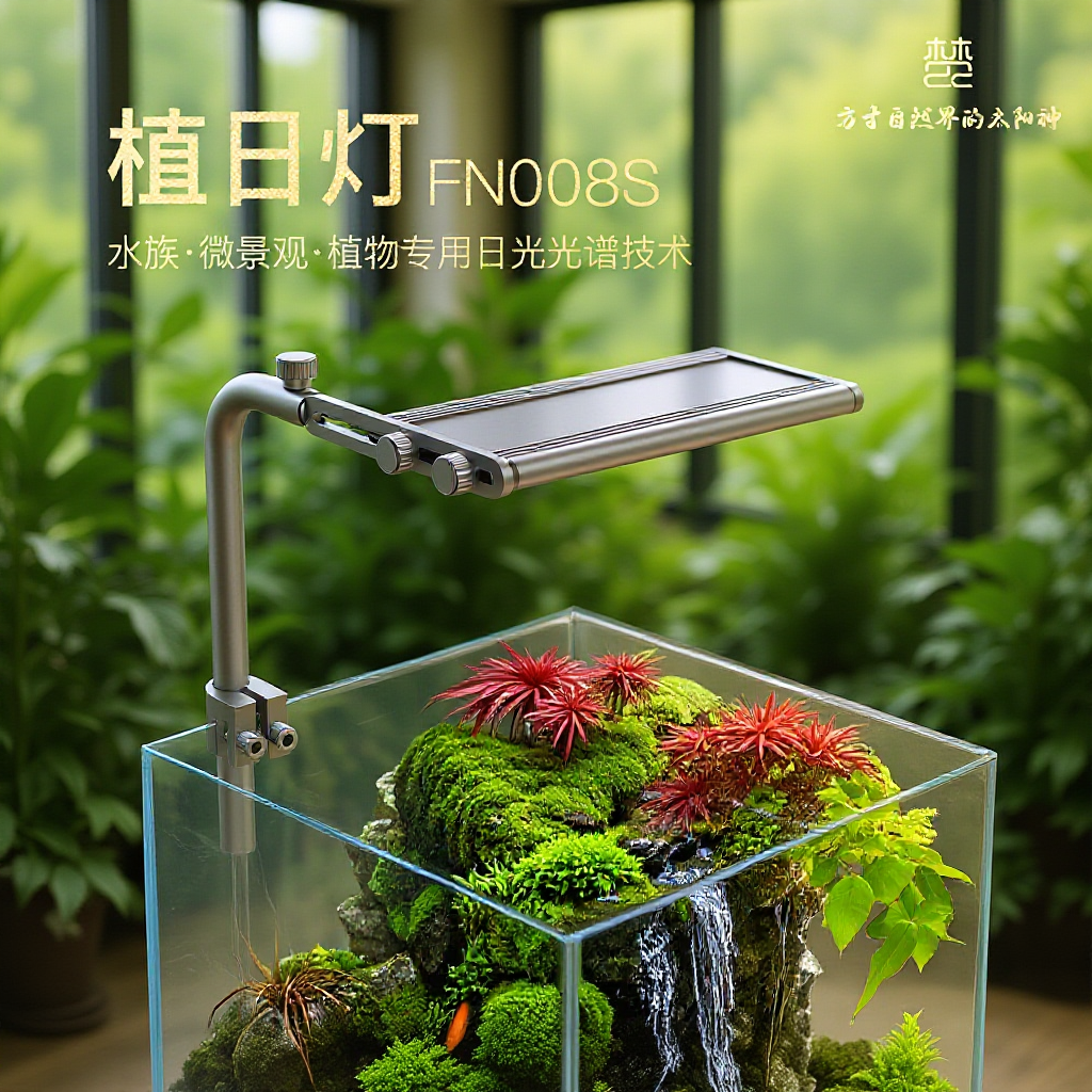 梵农FN008S 小型鱼缸灯led水草灯全光谱植物专用灯水族箱造景灯