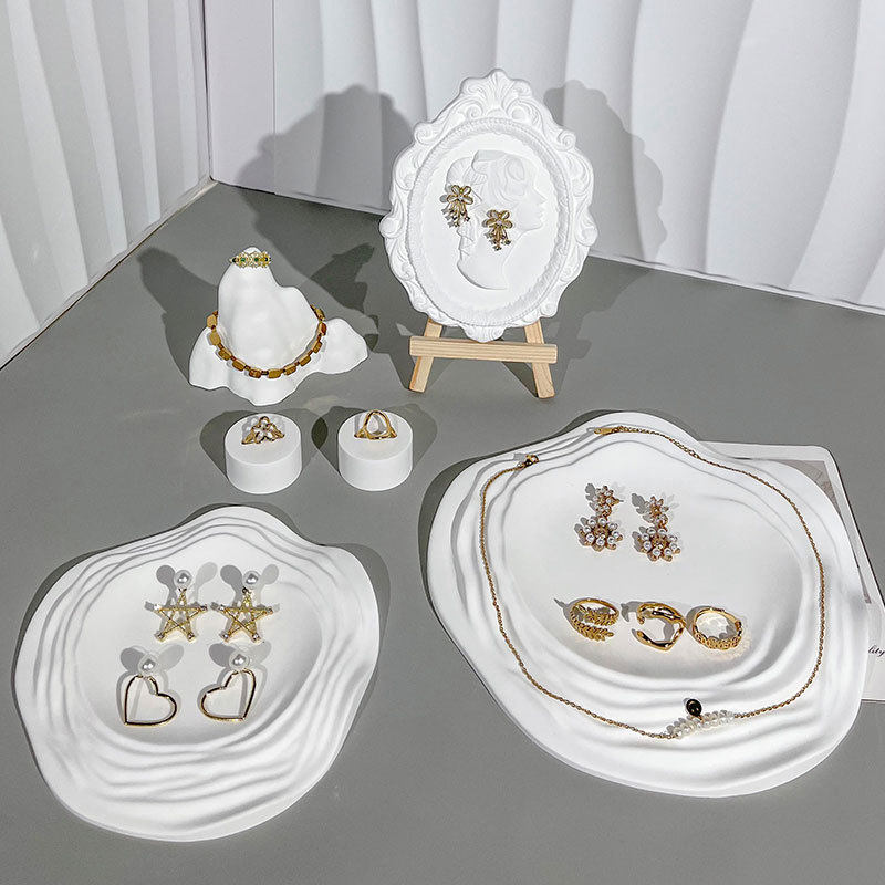 首饰展示架创意石膏不规则异形托盘珠宝柜台饰品陈列拍照展示道具