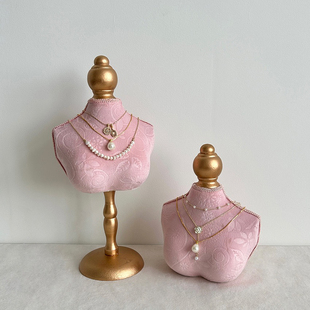 模特项链展示架脖子饰品架人像首饰收纳挂架橱窗装饰摆件颈模陈列