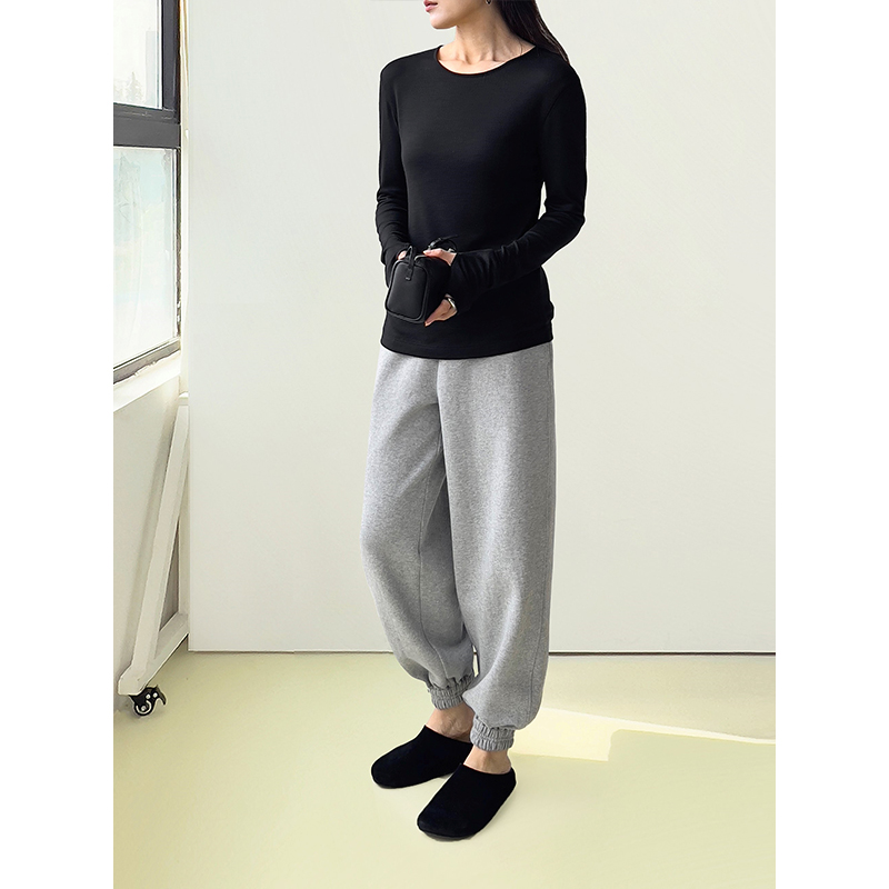 卫裤束脚口黑色限量回馈羊毛