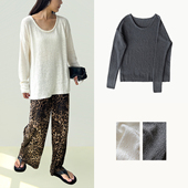 Plain 灰色全棉圆领宽松针织套头衫 Sight 白色