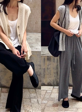 (2色) Plain Sight 基础必入 三醋酸羊绒松紧腰裤