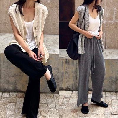 (2色) Plain Sight 基础必入 三醋酸羊绒松紧腰裤