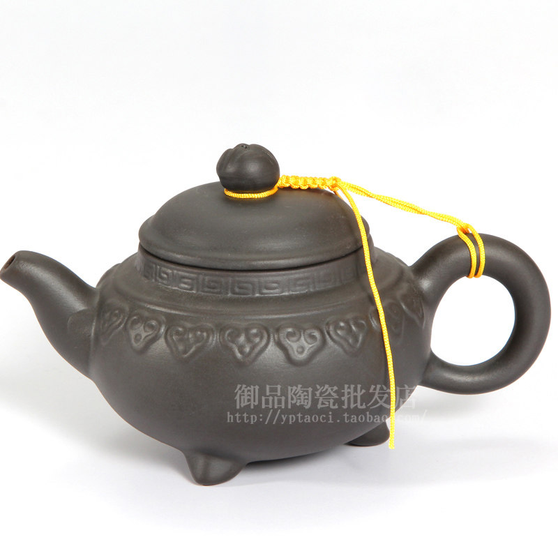 特价宜兴正品紫砂三脚茶壶