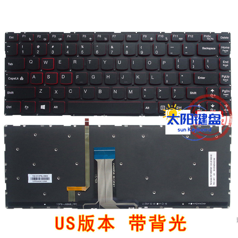 全新适用联想 拯救者-14ISK Y40P Y40-80/70/70AT键盘Y700-14ISK