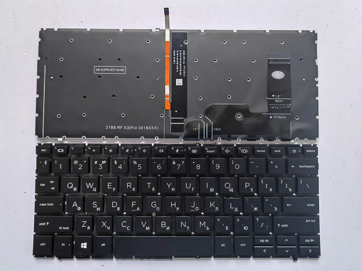全新HP 440 G9 445 G9 Ru backlit keyboard 445 G9 俄文背光键盘
