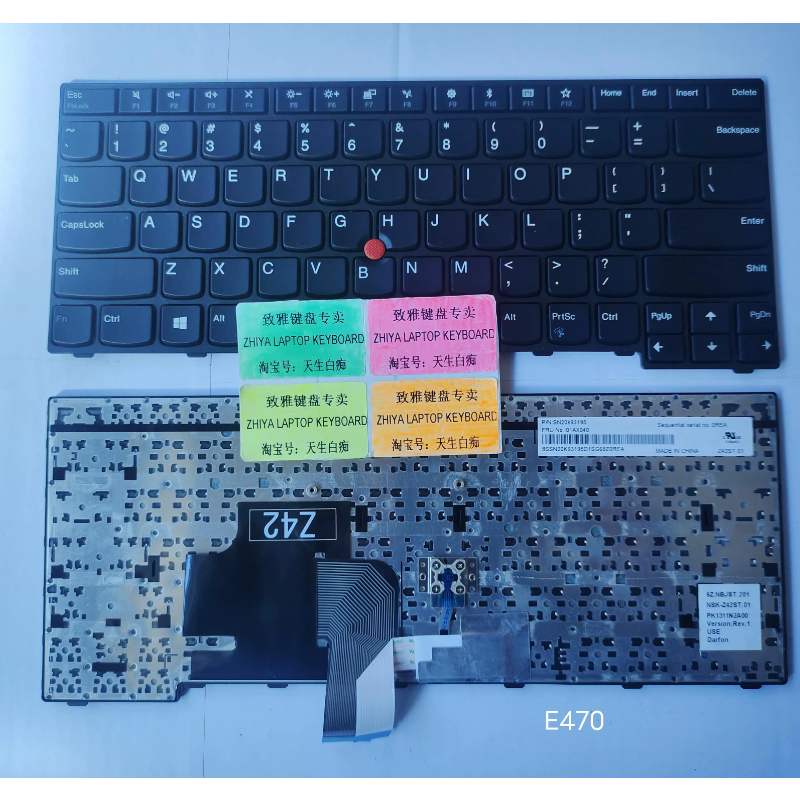 全新LENOVO E470 E470C E475 US 带指点 英文 键盘