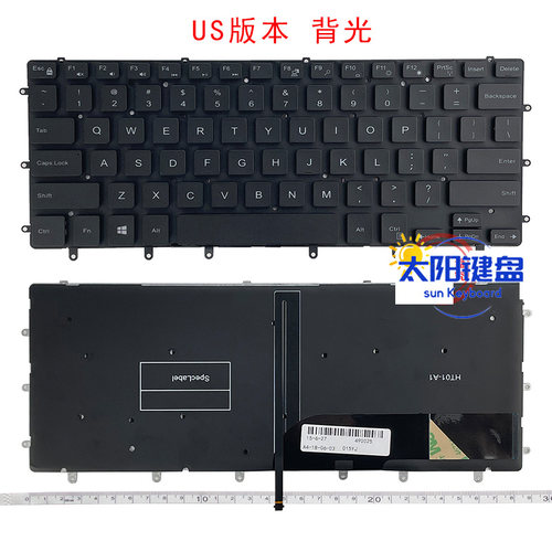 全新适用XPS15-9550 D1728 9560 D1828T 5510 M5510 P56F键盘