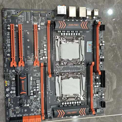议价华南HUNANZHI X99-F8D主板，橙色PCB，支持E可维修