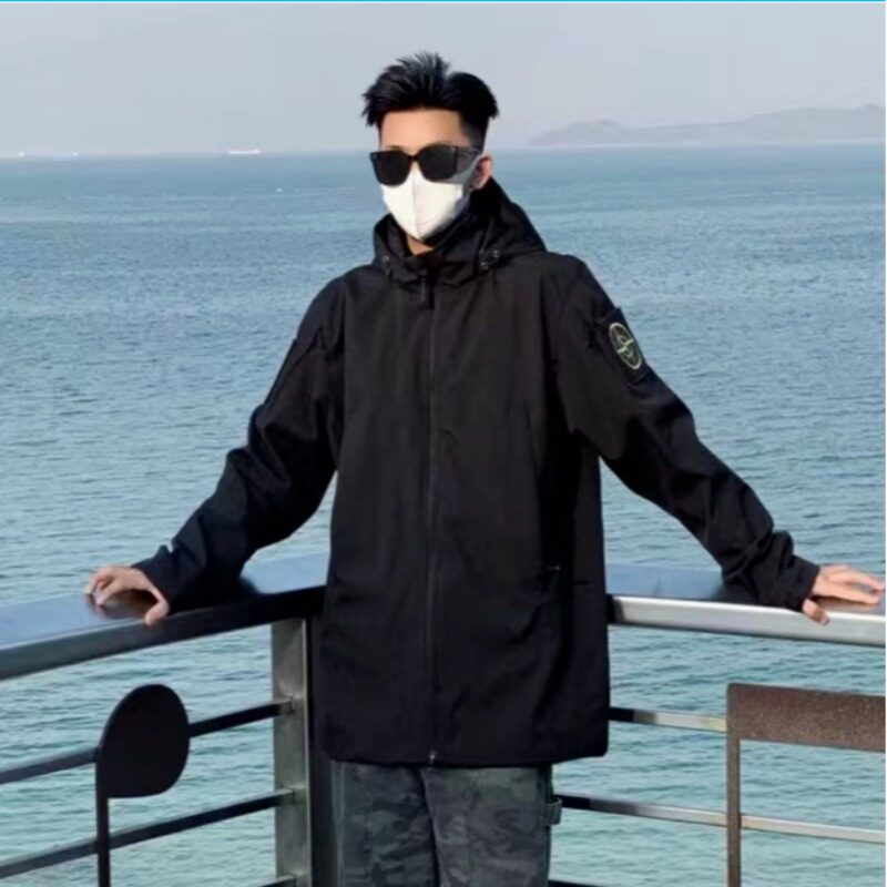 J89P70简约春秋男慵懒夹克新款青春流行长袖原宿标准外穿印花拉链,男装夹克,星座218-1（原230）