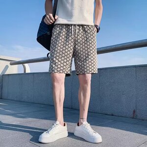 B04p65潮时尚潮牌ins夏季六分裤休闲裤中腰潮流简约文艺男日系