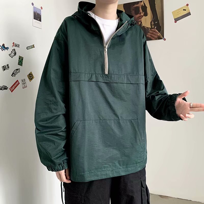 W03P45潮青春流行新款时尚男潮流风衣秋季拉链标准连帽(不可脱卸,男装风衣,星座218-1（原230）
