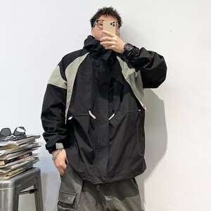 W26P85日系复古户外工装外套露营技能连帽夹克情侣宽松休闲百搭图片