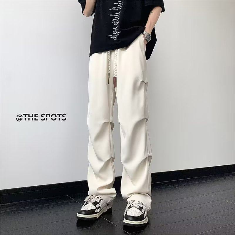 XU17P40裤子男款秋季美式降落伞兵裤薄款高级感宽松阔腿休闲长图片