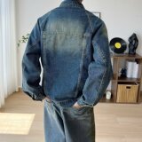 A079P85翻领春秋夹克外穿文艺潮纯色男潮流日系青春流行ins日常气，男装夹克，星座218-1（原230）