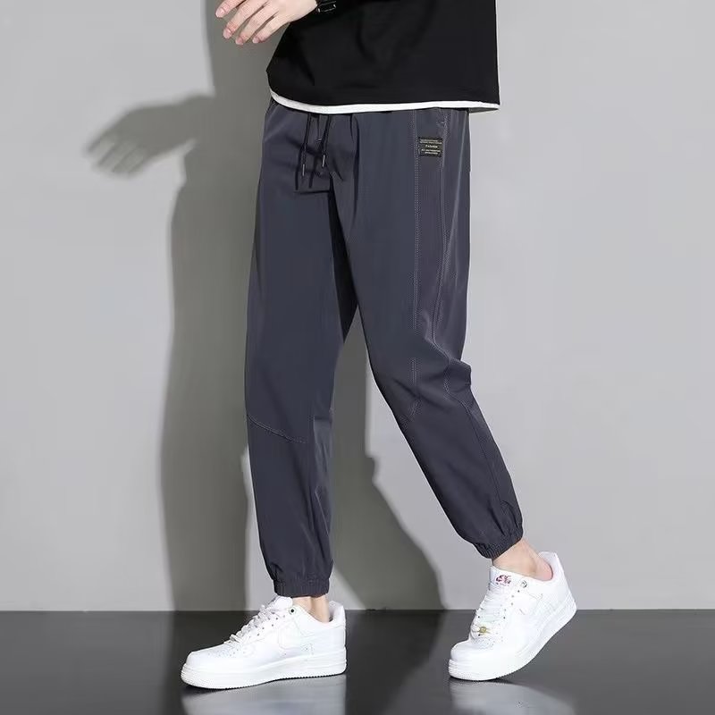 629P25裤子男夏季宽松束脚运动2024新款韩版速干九分男士休闲裤潮,男装休闲裤,星座218-1（原230）