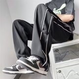 K58P40休闲裤男款夏季薄款潮牌ins垂感直筒裤子宽松潮流字母阔腿，男装休闲裤，星座218-1（原230）
