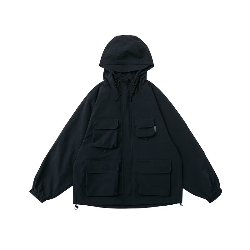 W03p85户外冲锋衣女工装机能风夹克外套单层透气情侣户外徒步武功,女装短外套,星座218-1（原230）