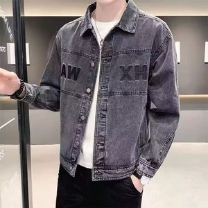 N104P65春秋季外套牛仔夹克男2024新款韩版潮流刺绣帅气休闲复古图片
