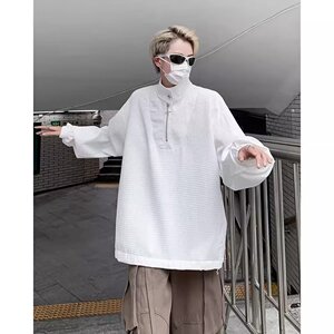 919P45半拉链卫衣男秋季美式潮牌设计感小众宽松休闲长袖上衣华夫图片