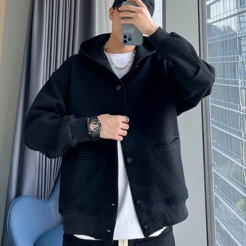 W12P55连帽开衫卫衣外套男春秋季2024新款宽松休闲重磅上衣服潮牌,男装卫衣,星座218-1（原230）