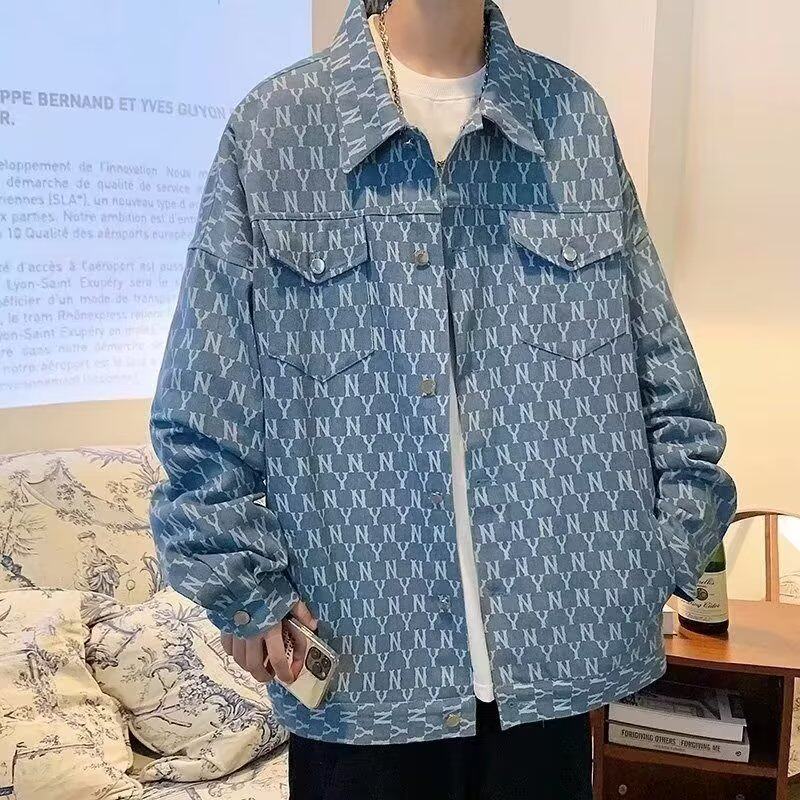 839P46春秋外套韩版潮流满印休闲夹克痞帅男上衣服宽松潮牌褂子,男装夹克,星座218-1（原230）