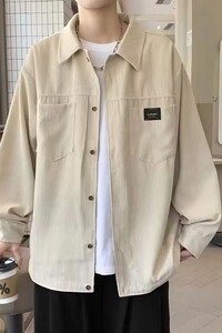J733P40秋季日系宽松夹克外套男潮流复古休闲外穿衬衫款情工装衣图片