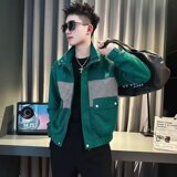 J8927P75设计感拼接外套男春秋季潮牌痞帅男装立领夹克2024新款休，男装夹克，星座218-1（原230）