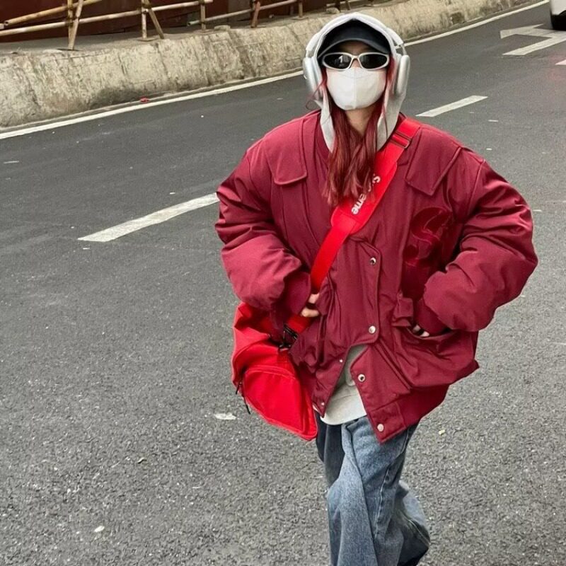H8815P75春季美式潮潮牌不规则飞行服外套男女长袖夹克棒球服情,女装短外套,星座218-1（原230）