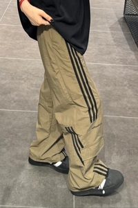 三杠条纹裤子男士秋季ins美式复古休闲工装裤宽松潮流KA32P48图片